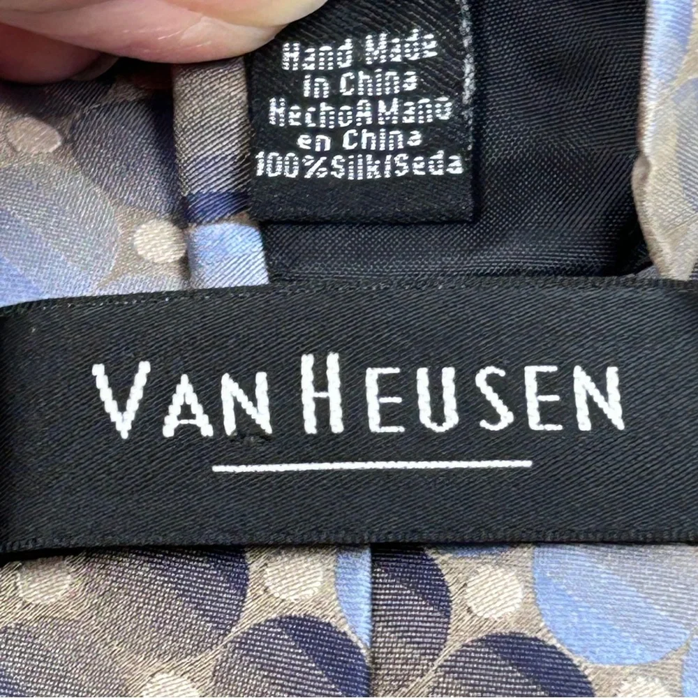 Van Heusen Blue‎ and Gray Striped Tie